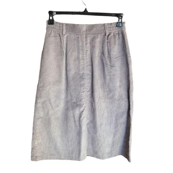 L. L. Bean Corduroy Skirt grey vintage - Picture 3 of 8